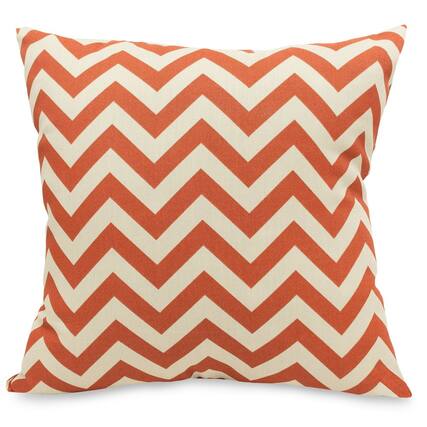 Front. Majestic Home - Pillow 24x24 Chevron Burnt Orange - Orange.