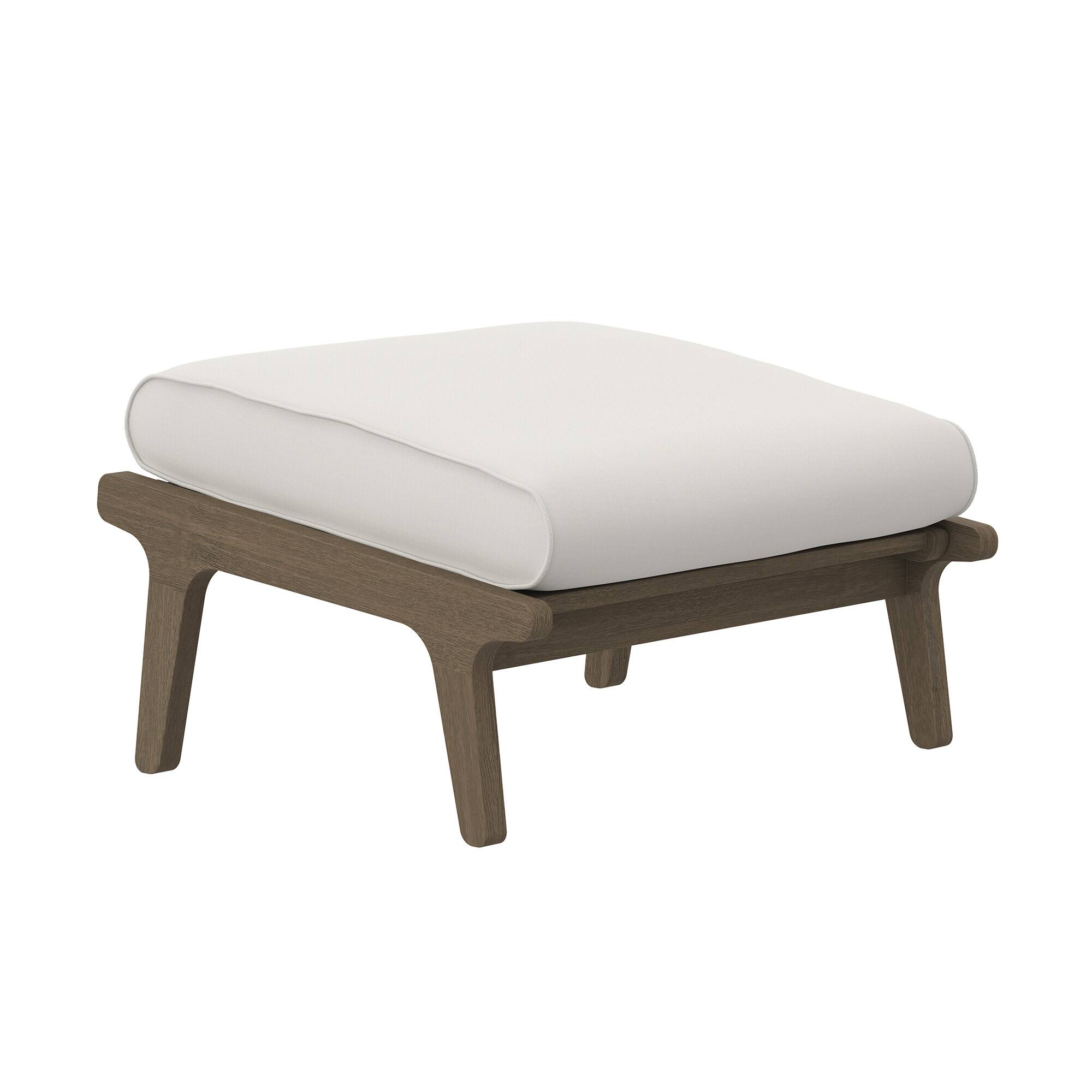 Angle. Modway - Saratoga Outdoor Patio Teak Ottoman by Modway - Weathered Gray.
