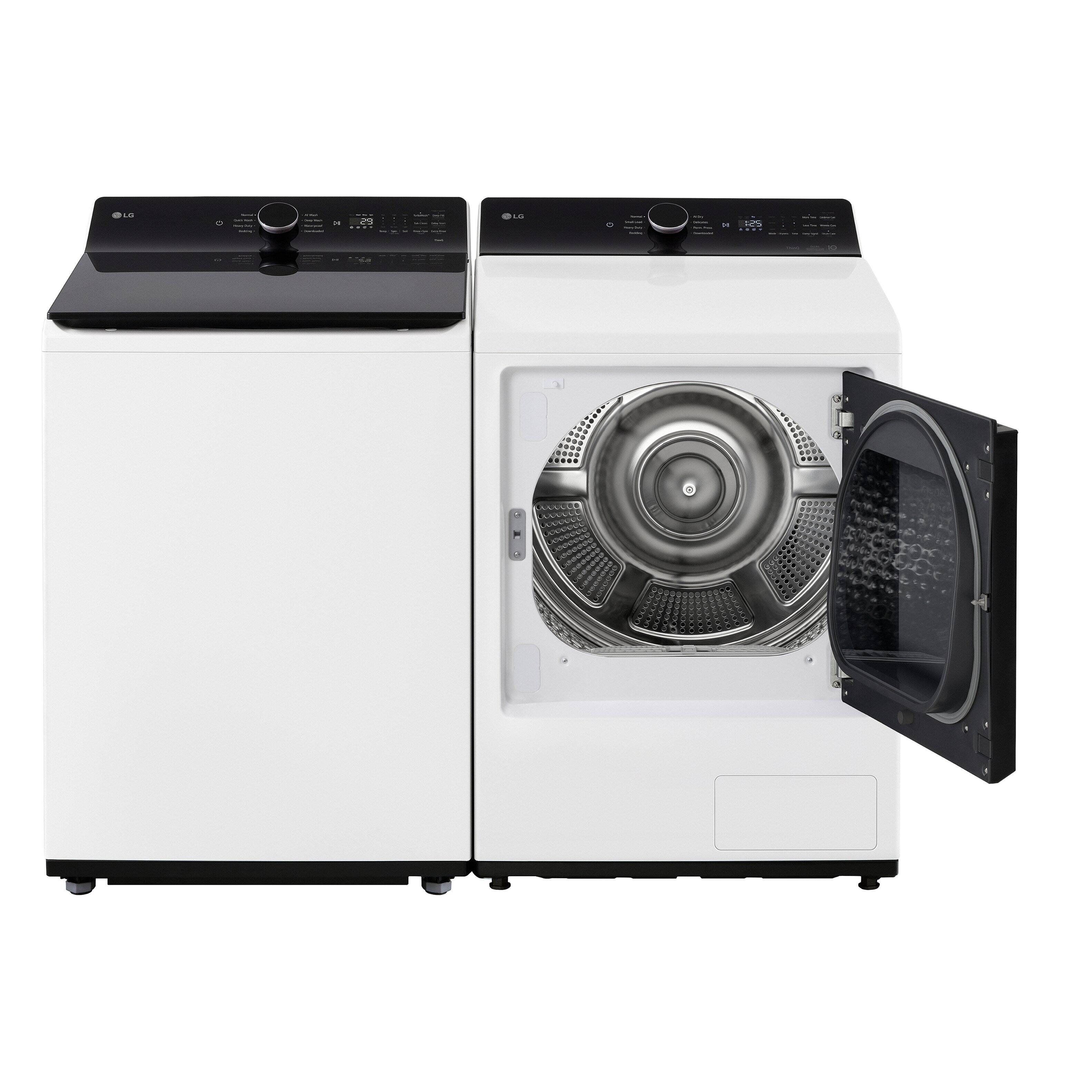 Alt View 18. LG - 7.3 Cu. Ft. Smart Ventless Electric Dryer with Heat Pump and AI Sensing - Alpine White.