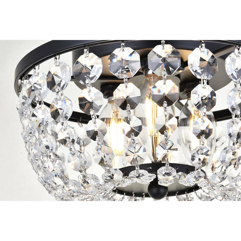 Alt View 2. Elegant Lighting - Gianna 10 inch pendant in black - Black.