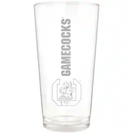 Great American Products - South Carolina Gamecocks Etched 16oz. Vertical Rally Cry Pint Glass - Multicolor