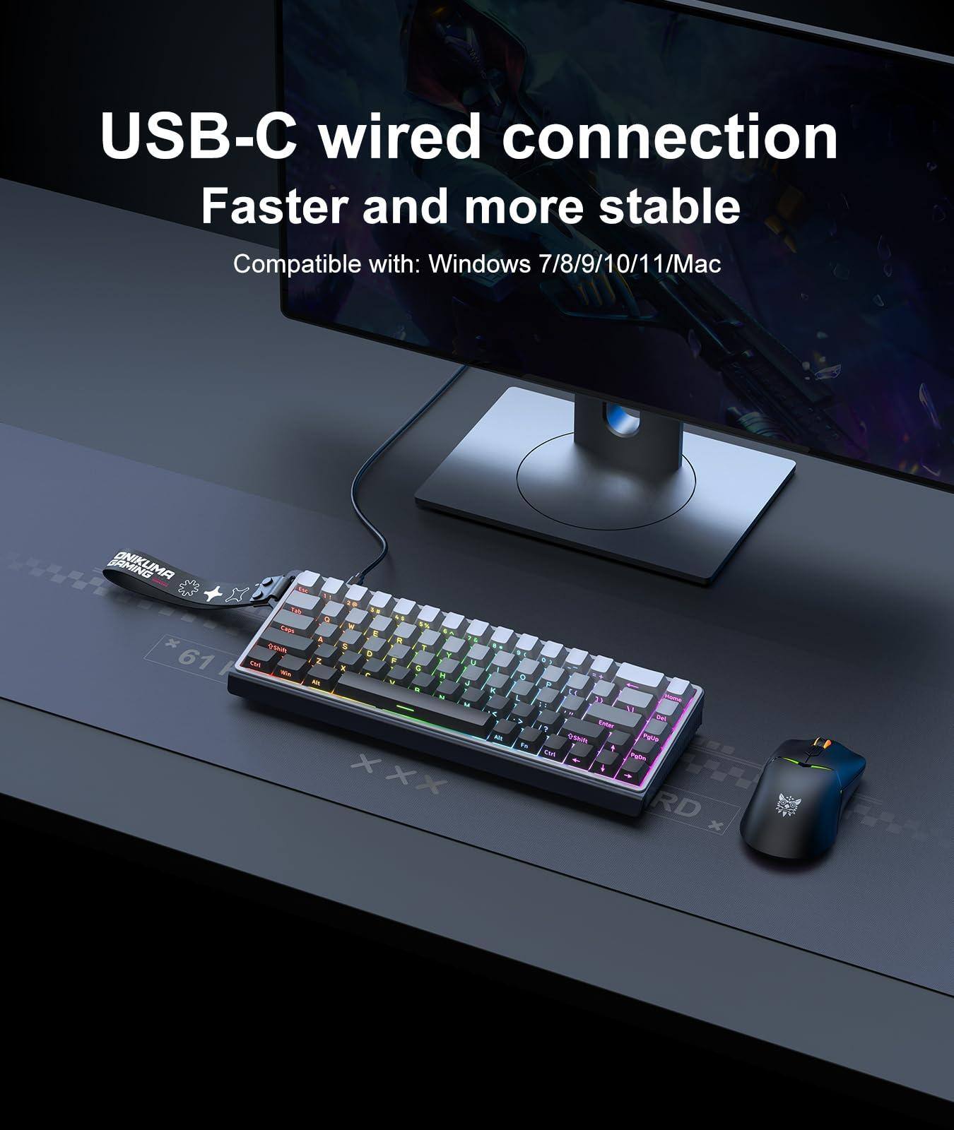USB-C wired connection  
Faster and more stable  
Compatible with: Windows 7/8/9/10/11/Mac