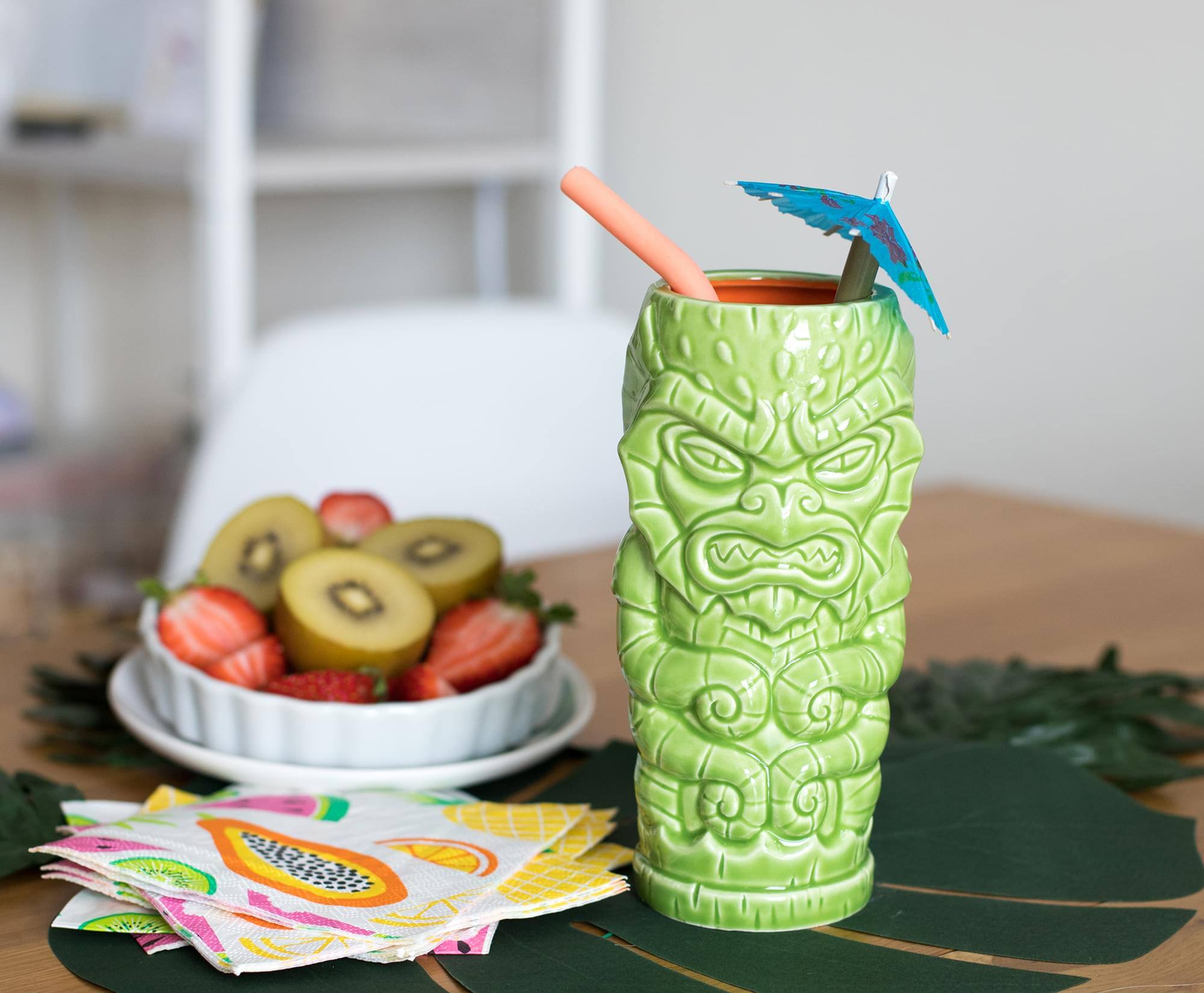 Alt View 2. ThinkGeek - Geeki Tikis Green Kraken Fantasy Mug | Ceramic Tiki Style Cup | Holds 17 Ounces - Green.