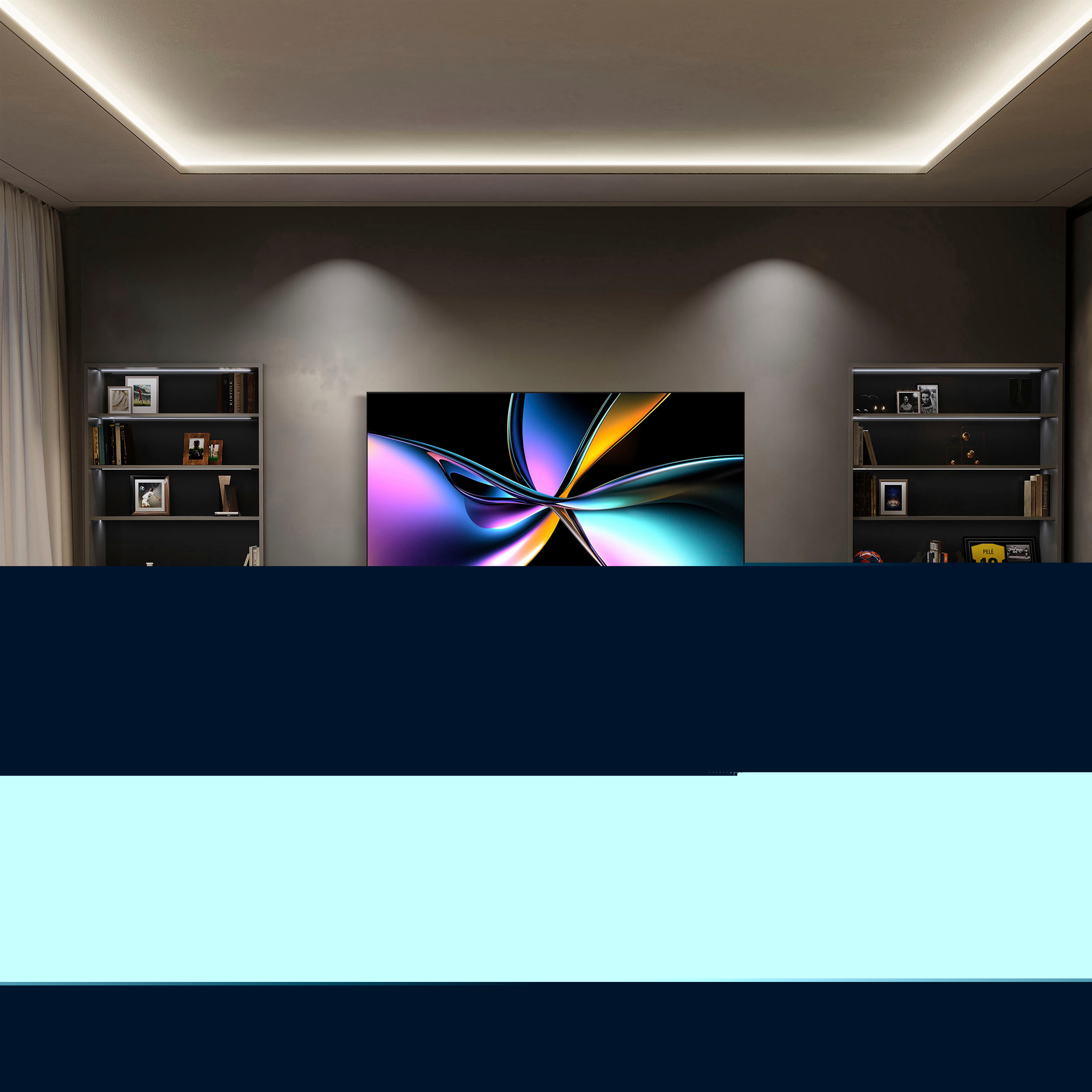 Hisense 100" Class U7 Series Mini-LED ULED 4K UHD Google Smart TV (100U75QG, 2025 Model) - QLED, Native 165Hz, Dolby Vision IQ, Dolby Atmos, Up to 3000 Nits, IMAX Enhanced gallery view