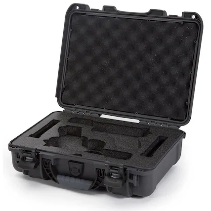 Front. NANUK - Nanuk 910 2Up Glock Pistol Case, Holds 2x Glock Pistols 2x Mags, Graphite - Black.