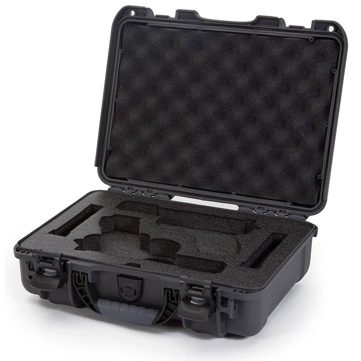 Front. NANUK - Nanuk 910 2Up Glock Pistol Case, Holds 2x Glock Pistols  2x Mags, Graphite - Black.