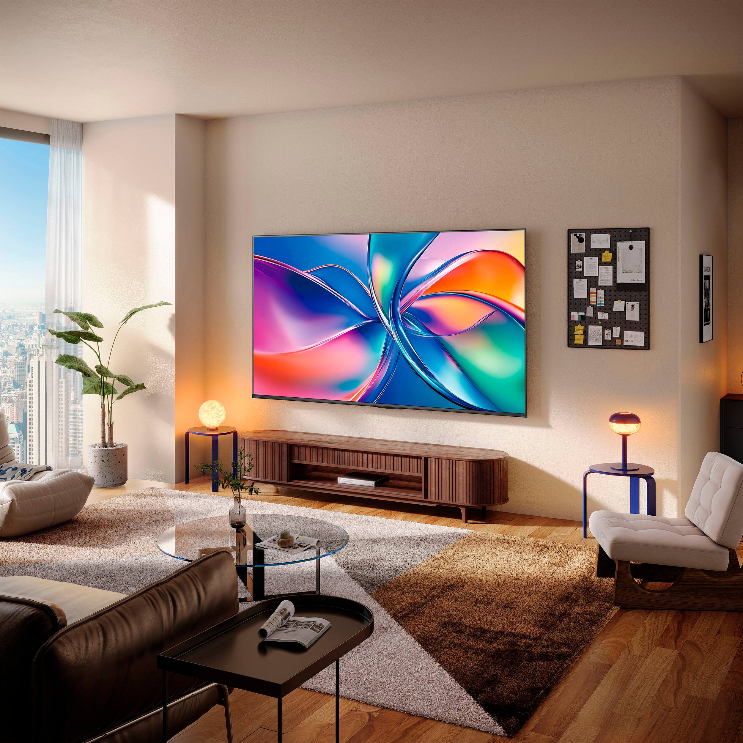 Hisense 43" Class QD6 Series Hi-QLED 4K UHD Smart Fire TV (2025) front and back view