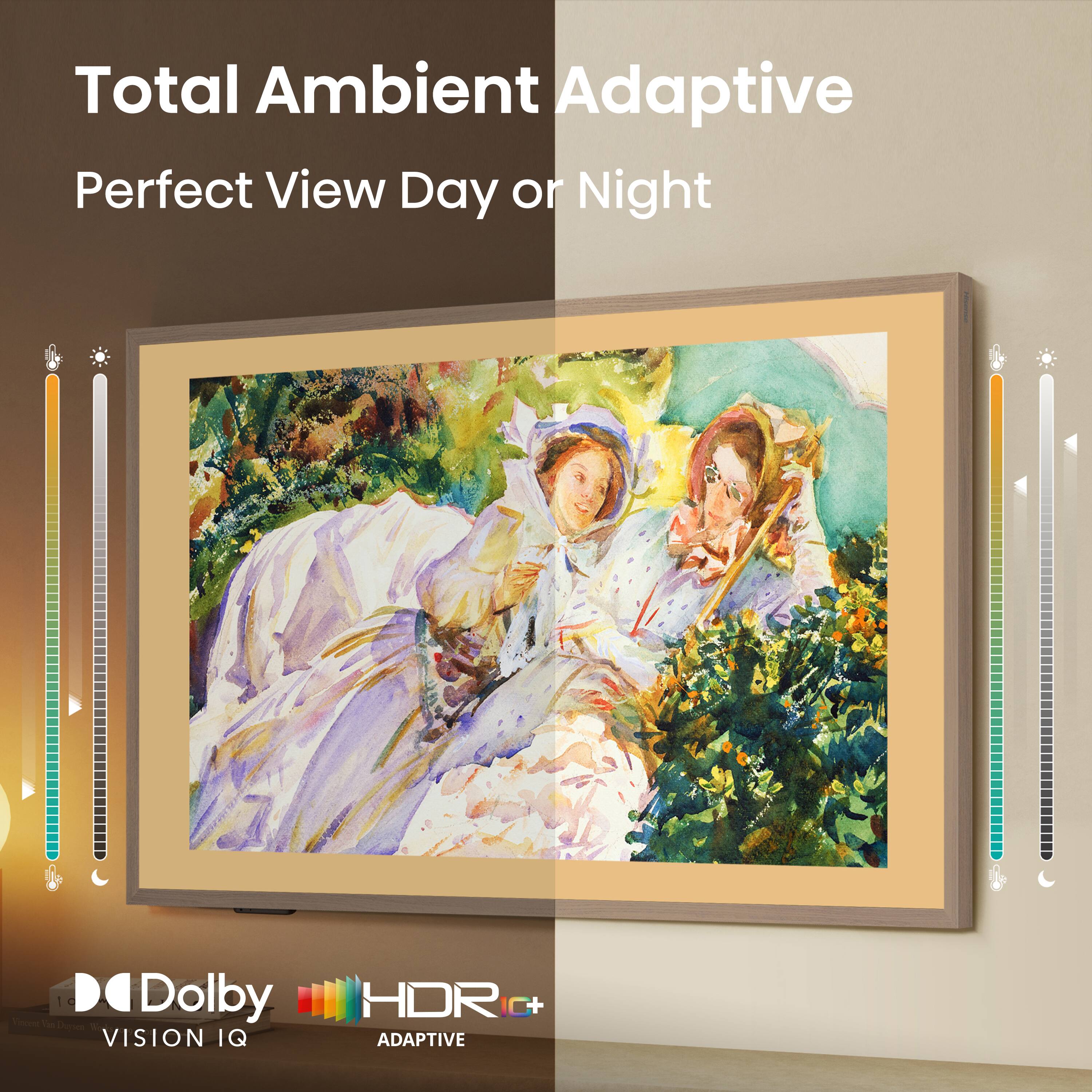 Hisense 85-Inch Class QLED 4K S7N Canvas TV Series Dolby Vision HDR Google Smart TV (85S7N) - 144Hz, Art Mode, Anti-Glare Panel, Hi-Matte Display, UltraSlim Wall Mount & Frame Included gallery view