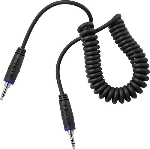 Front. Dynex™ - 6' Stereo Cable - Black.