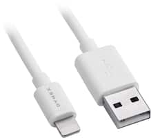 Dynex™ - Apple MFi Certified 6' Lightning Charge-and-Sync Cable - White - Front_Standard