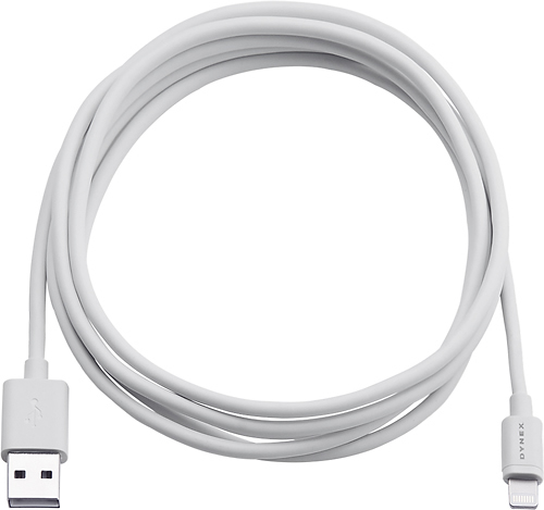 Best Buy: Dynex™ Apple MFi Certified 6' Lightning Charge-and-Sync Cable  White DX-MA5SC6W