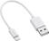 Alt View 1. Dynex™ - 4" Lightning Charge-and-Sync Cable - White.
