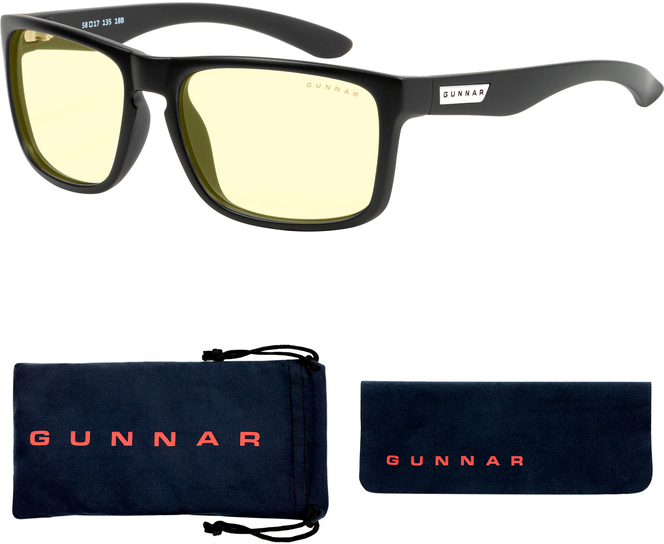 GUNNAR Gaming & Computer Glasses - Intercept, Onyx, Tinte ámbar, GUNNAR-Focus - Onyx - Ámbar