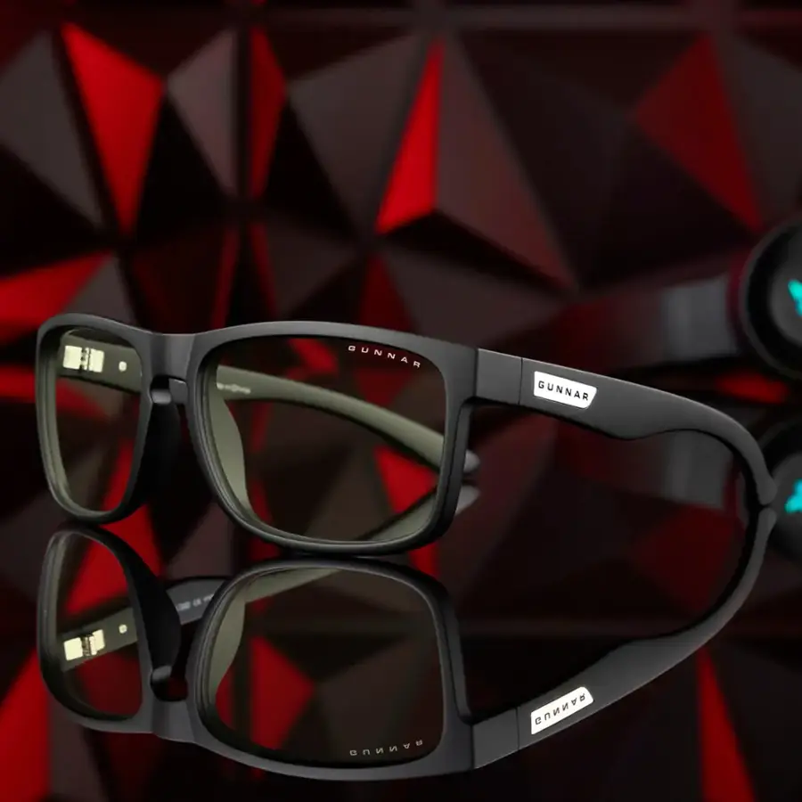 Alt View 17. GUNNAR - Blue Light Gaming & Computer Glasses - Intercept - Onyx.