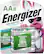 Front. Energizer - Energizer Rechargeable AA Batteries (8 Pack), Double A Batteries - Silver.