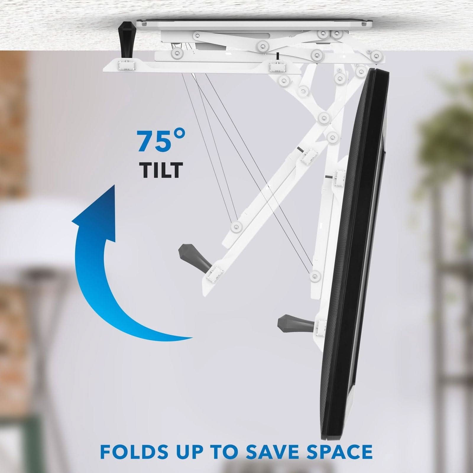 75° TILT

FOLDS UP TO SAVE SPACE