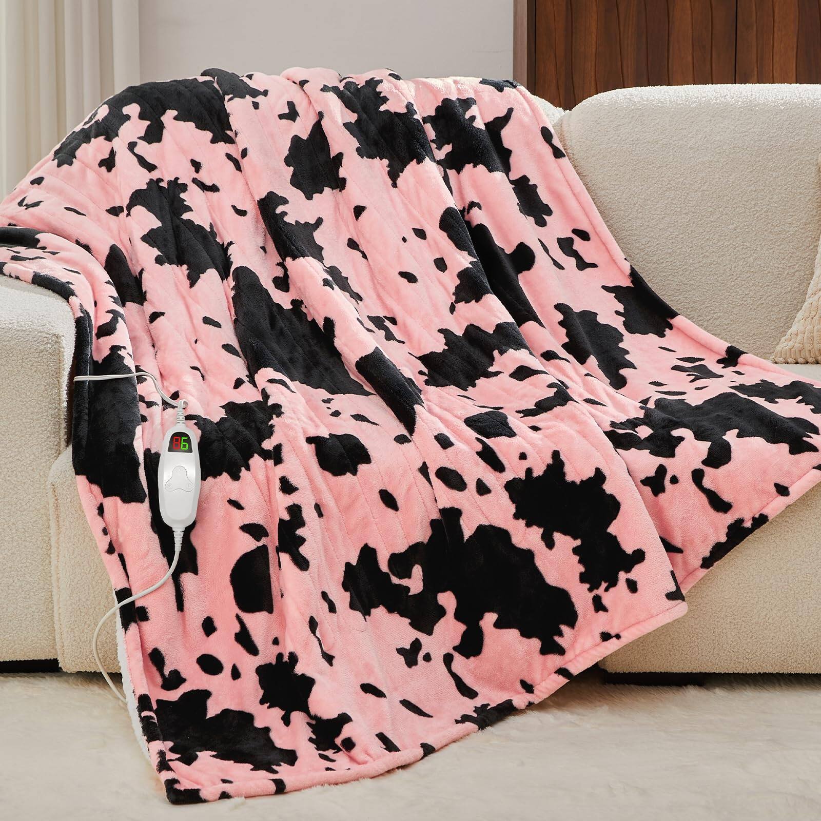 Light Pink Highland Cow 62"x84"