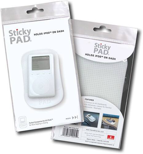 Front Standard. HandStands - iSticky Pad Dashboard Device Holder - White.