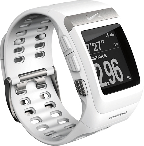 Best Buy: Nike SportWatch GPS Powered by TomTom with Shoe Pod Sensor  White/Silver 1JA0.017.05