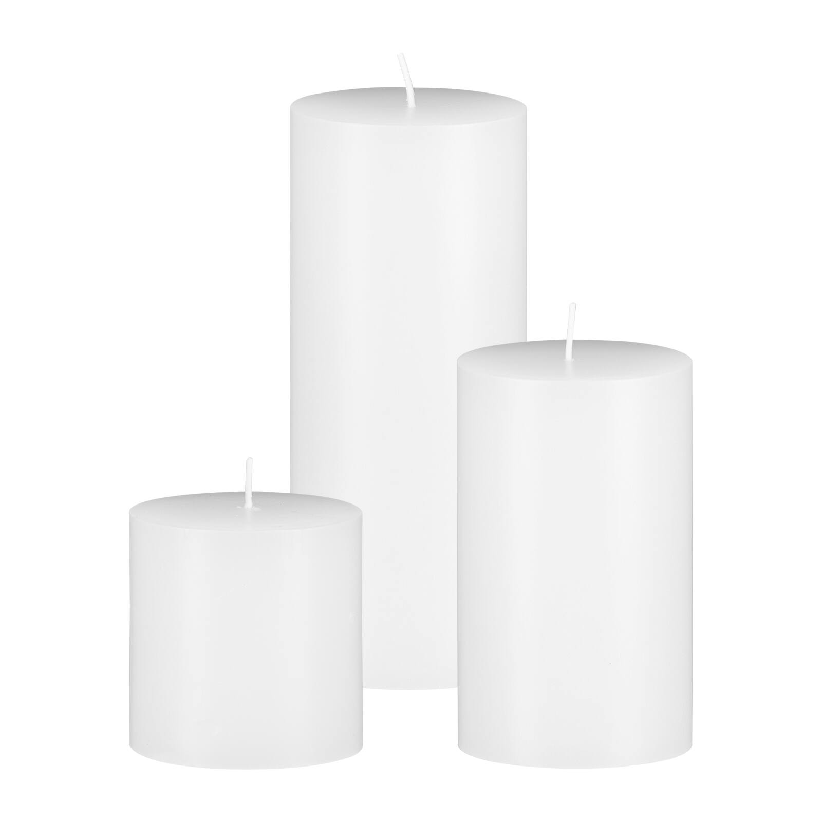 Alt View 5. VEVOR - Pillar Candles and Glass Vases Set 36 Pcs, Clear Cylinder Hurricane Candle Holders for Wedding Centerpieces, Tall Vase - Transparent White.