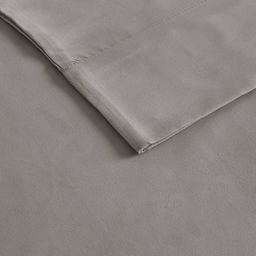 Alt View 5. Gracie Mills - Gracie Mills Hugo Deep Pocket Brushed Microfiber Sheet Set with 3M Moisture Wicking - Grey.