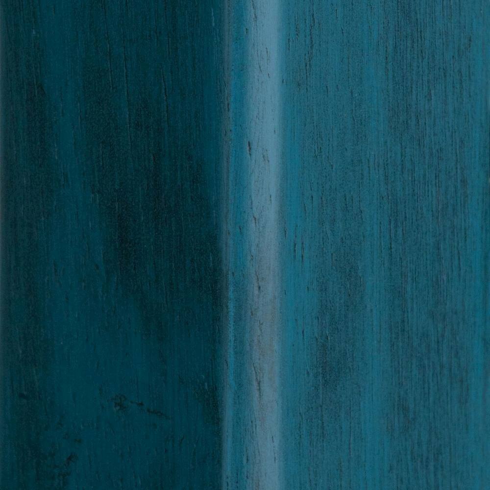 Back. FurniFact - 29" Rustic Teal Bar Stool - Rustic Teal / Walnut.