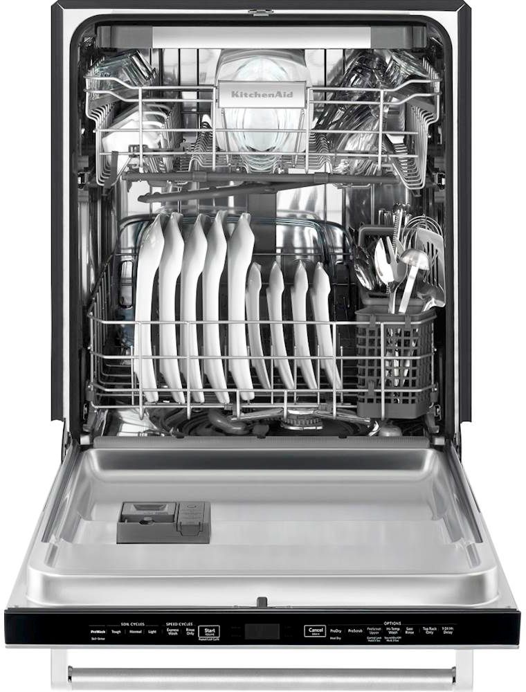 Best Buy: KitchenAid 24 Built-In Dishwasher with Stainless Steel Tub  Stainless Steel KDFE104DSS