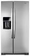 Whirlpool - 24.8 Cu. Ft. Side-by-Side Refrigerator - Monochromatic Stainless Steel - Larger Front