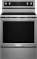 KitchenAid - 6.4 Cu. Ft. Self-Cleaning Freestanding Electric Convection Range - Stainless Steel