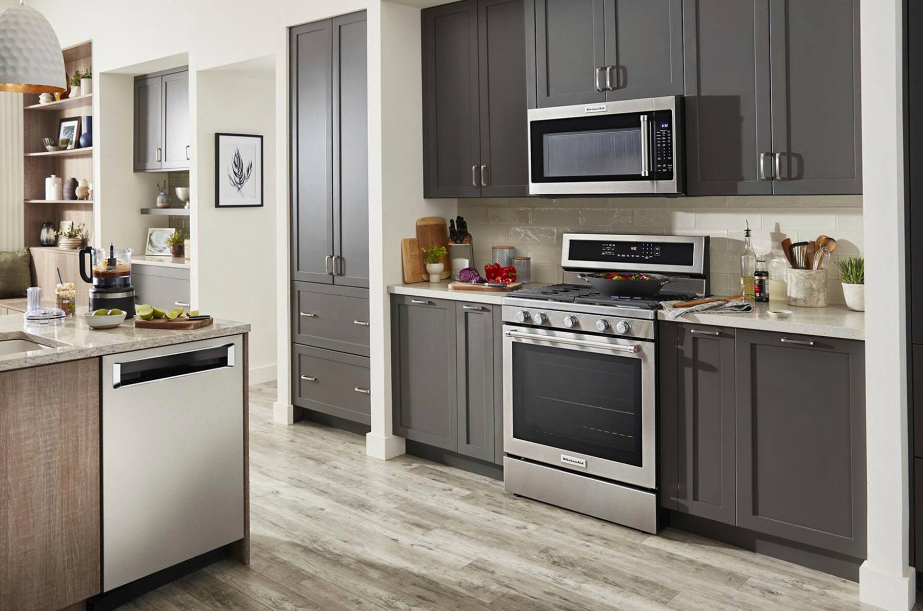 Alt View 17. KitchenAid - 5.8 Cu. Ft. Self-Cleaning Freestanding Gas True Convection Range with Even-Heat - Stainless steel.