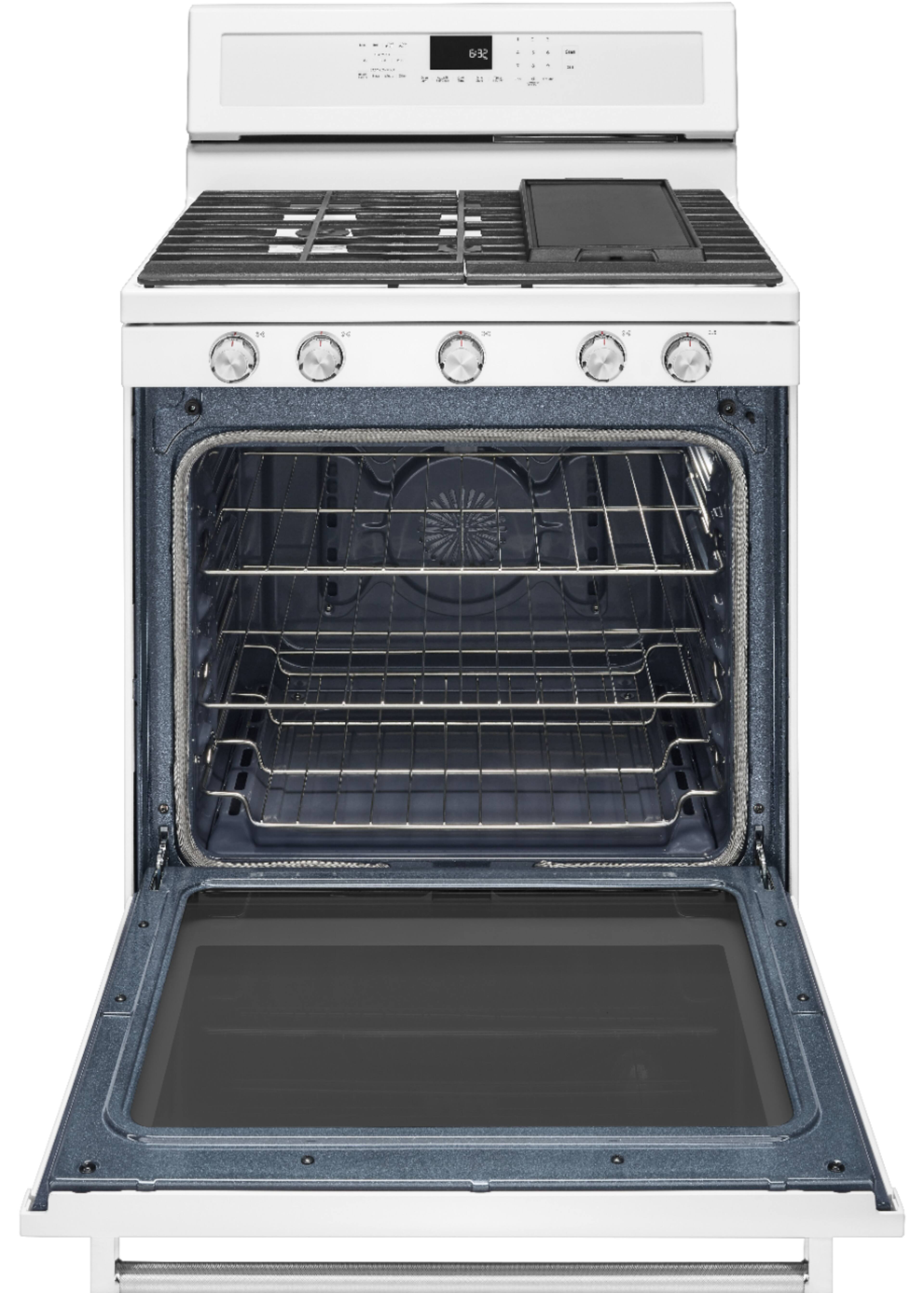 Alt View 13. KitchenAid - 5.8 Cu. Ft. Self-Cleaning Freestanding Gas True Convection Range with Even-Heat - White.