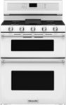Front Zoom. KitchenAid - 6.0 Cu. Ft. Self-Cleaning Freestanding Double Oven Gas Convection Range - White.
