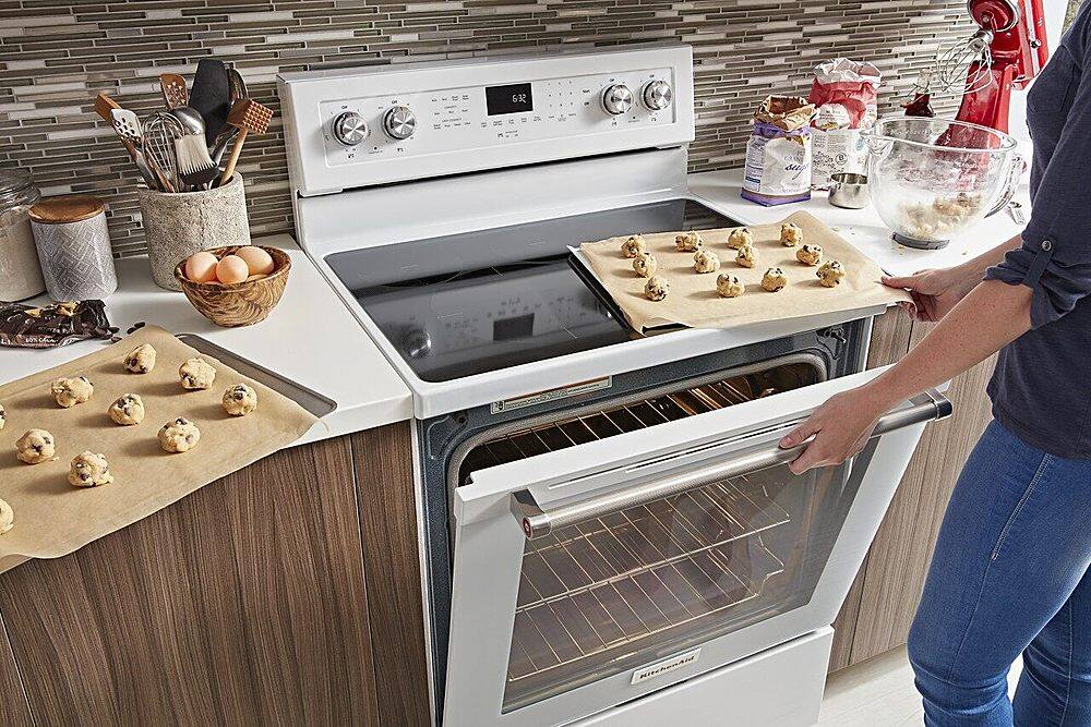 Alt View 25. KitchenAid - 6.4 Cu. Ft. Self-Cleaning Freestanding Electric Convection Range.