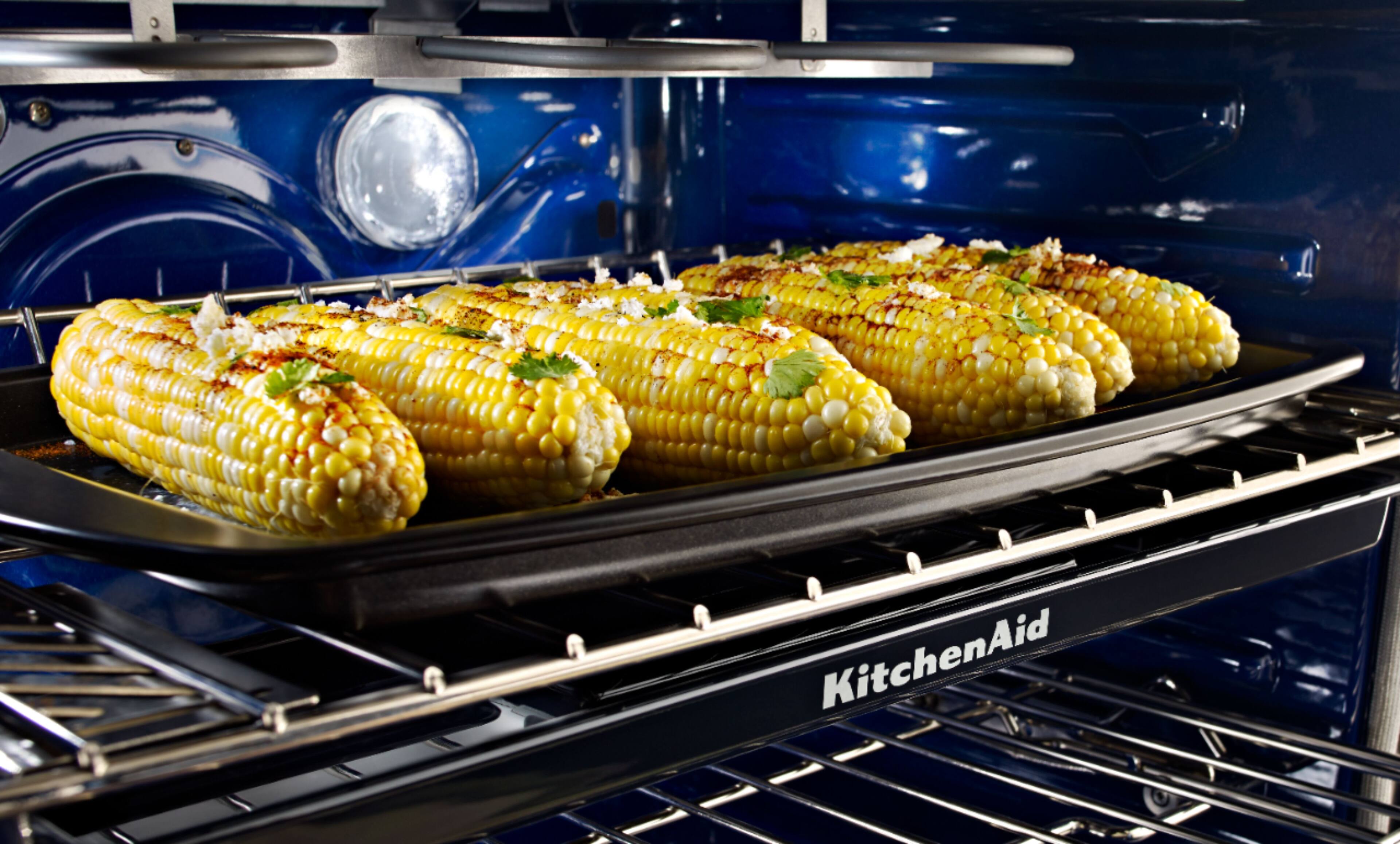 Alt View 15. KitchenAid - 6.7 Cu. Ft. Self-Cleaning Freestanding Double Oven Dual Fuel Convection Range - Stainless steel.