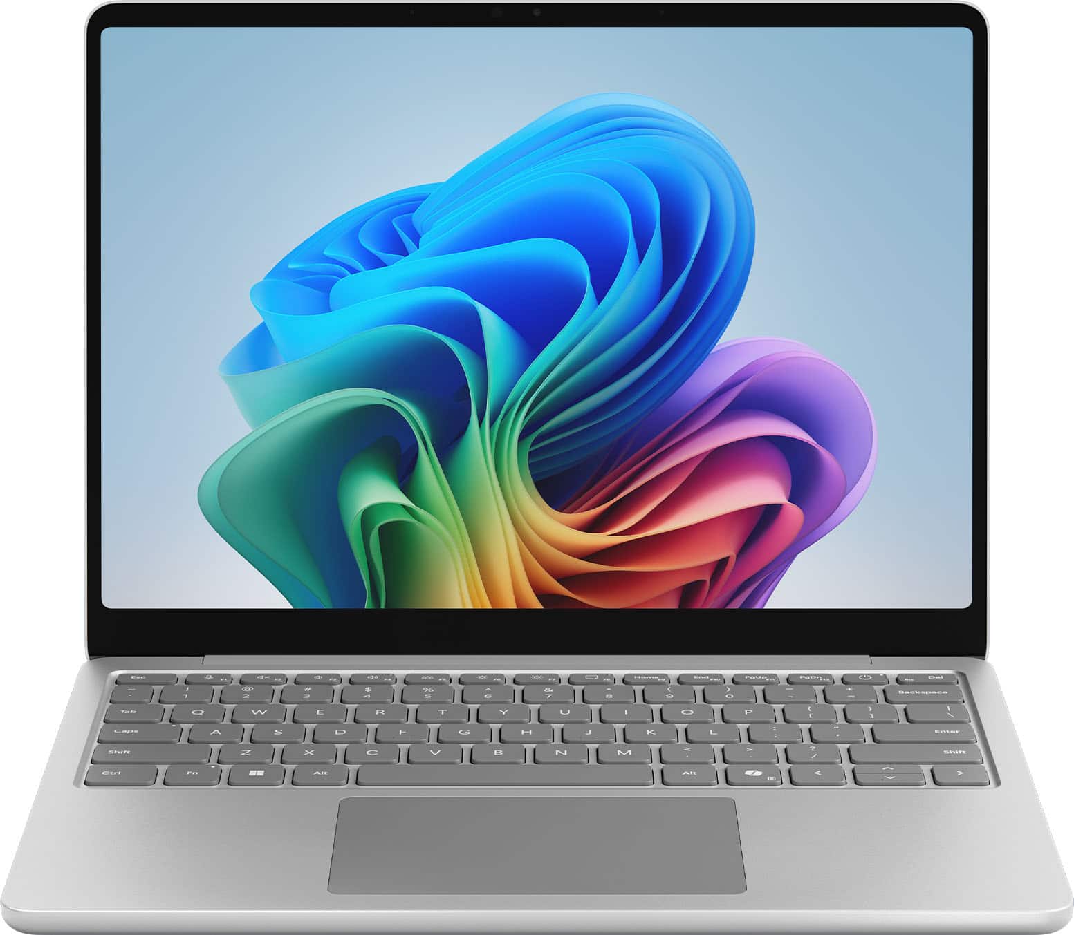 Front. Microsoft - Surface Laptop - Copilot+ PC - 13" Touchscreen - Snapdragon X Plus 2025 - 16GB - 512GB Storage - Platinum.