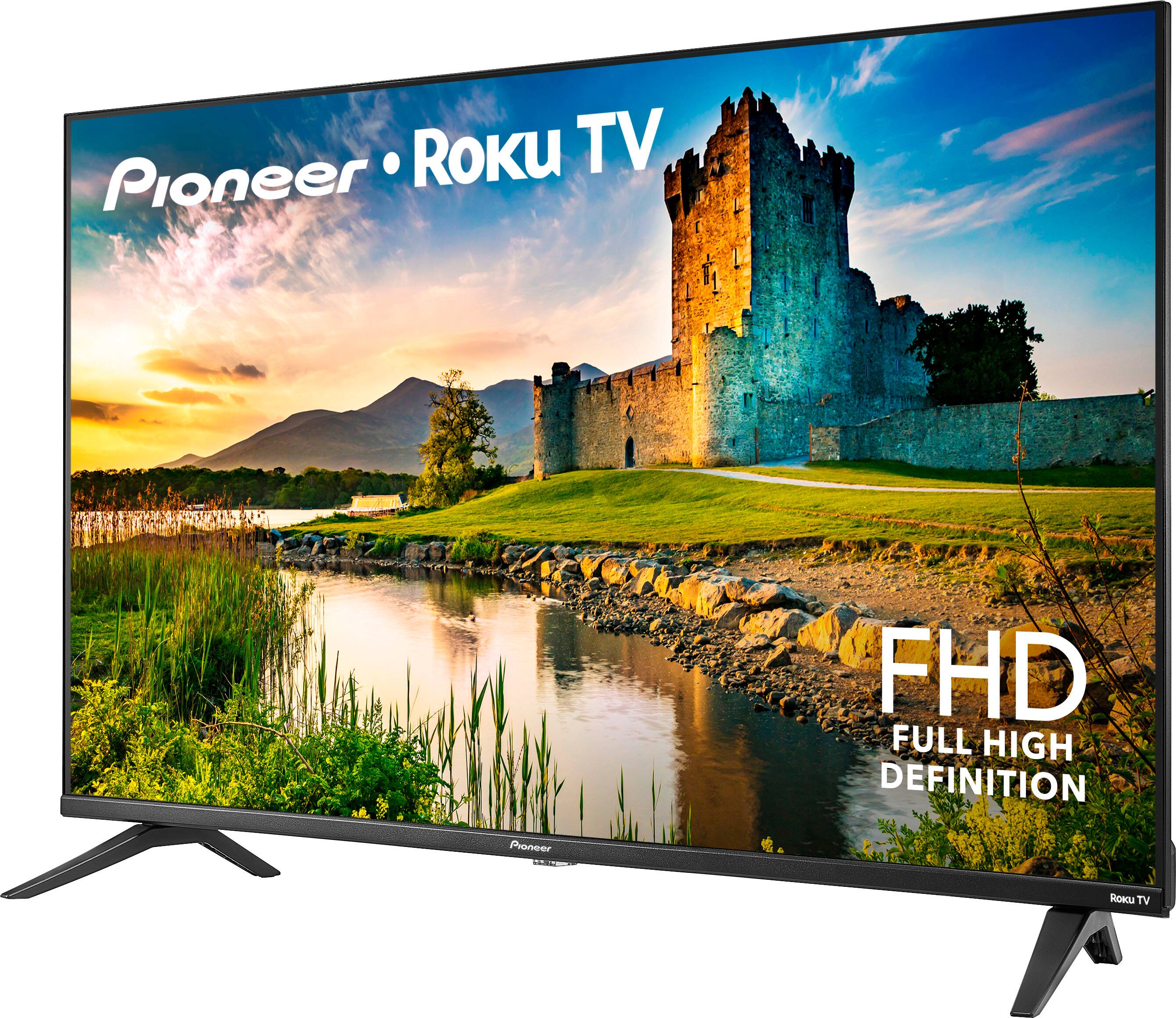 Pioneer 40" Class LED Full HD (1080p) Smart Roku TV front and back view
