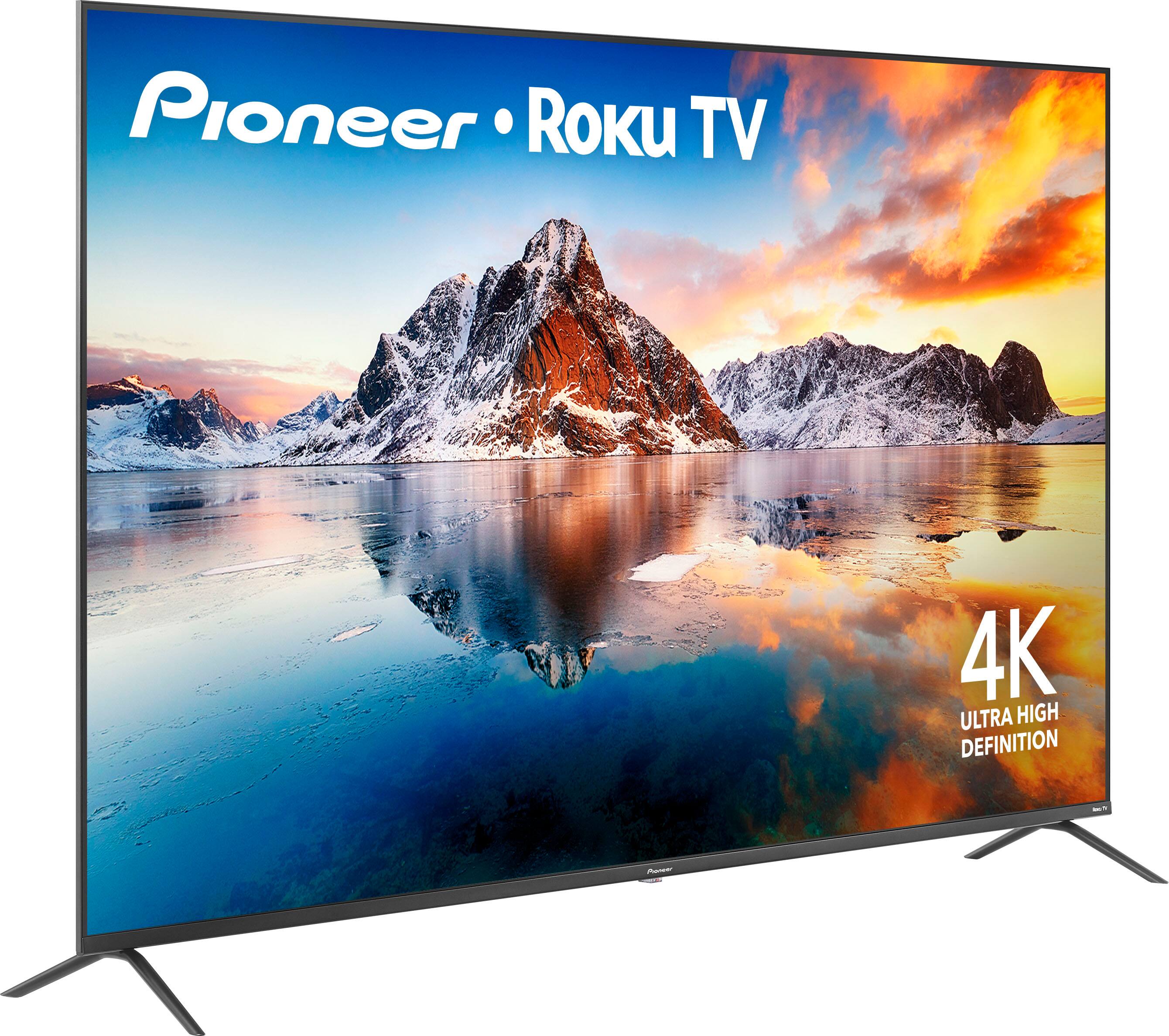 Pioneer 75" Class LED 4K UHD Smart Roku TV feature detail