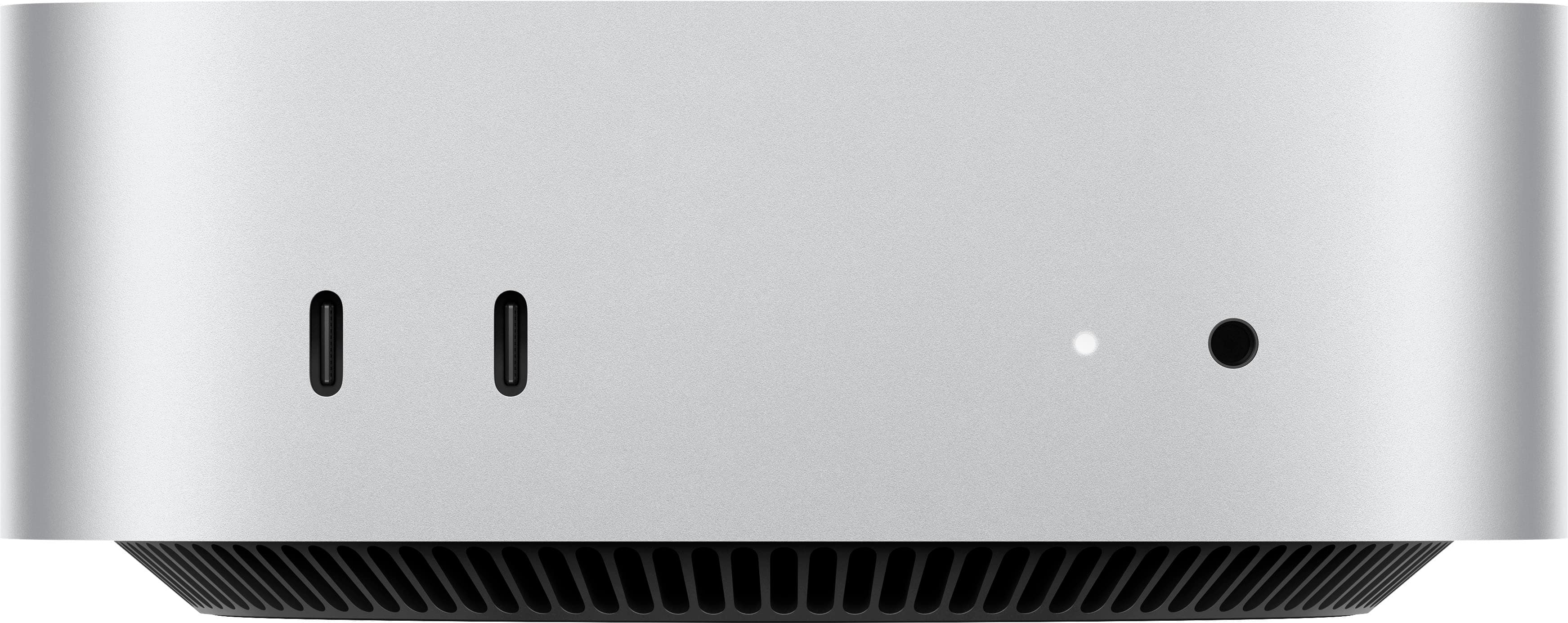 Front. Apple - Mac mini Desktop - Latest Model - M4 chip - Built for Apple Intelligence - 16GB Memory - 256GB SSD - Silver.