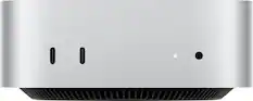 Front. Apple - Mac mini Desktop - Latest Model - M4 chip - Built for Apple Intelligence - 16GB Memory - 512GB SSD - Silver.