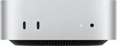 Front. Apple - Mac mini Desktop - M4 chip - Built for Apple Intelligence - 16GB Memory - 256GB SSD - Silver.