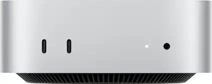 Front. Apple - Mac mini Desktop - M4 chip - Built for Apple Intelligence - 16GB Memory - 256GB SSD - Silver.
