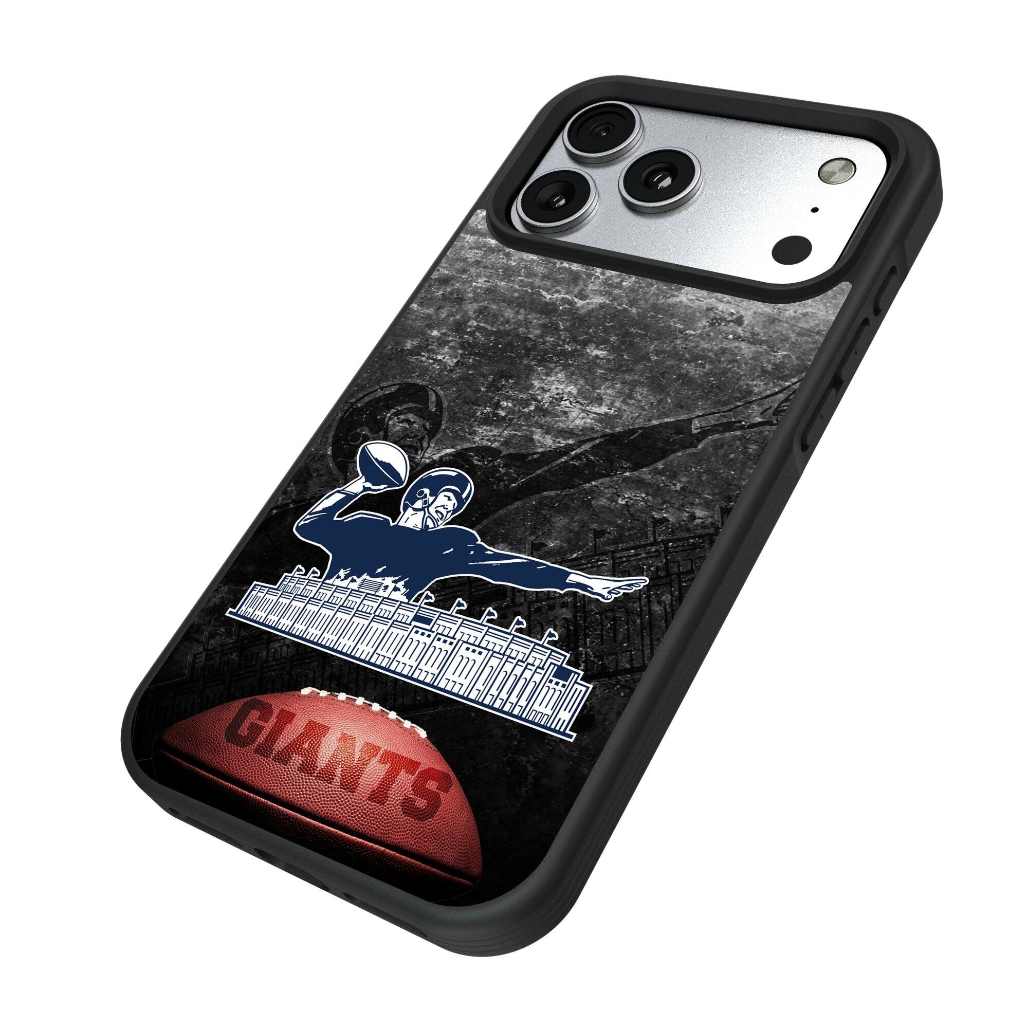 Alt View 1. Keyscaper - New York Giants Bump Case with 8.2ft Drop Protection - 16 Pro - Multicolor.