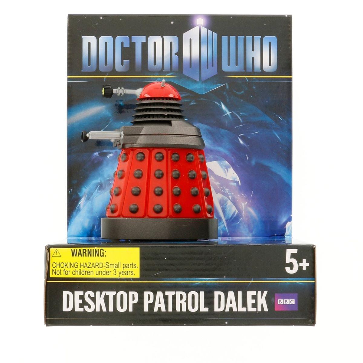 DOCTOR WHO  
WARNING: CHOKING HAZARD - Small parts. Not for children under 3 years.  
DESKTOP PATROL DALEK  
5+  
BBC