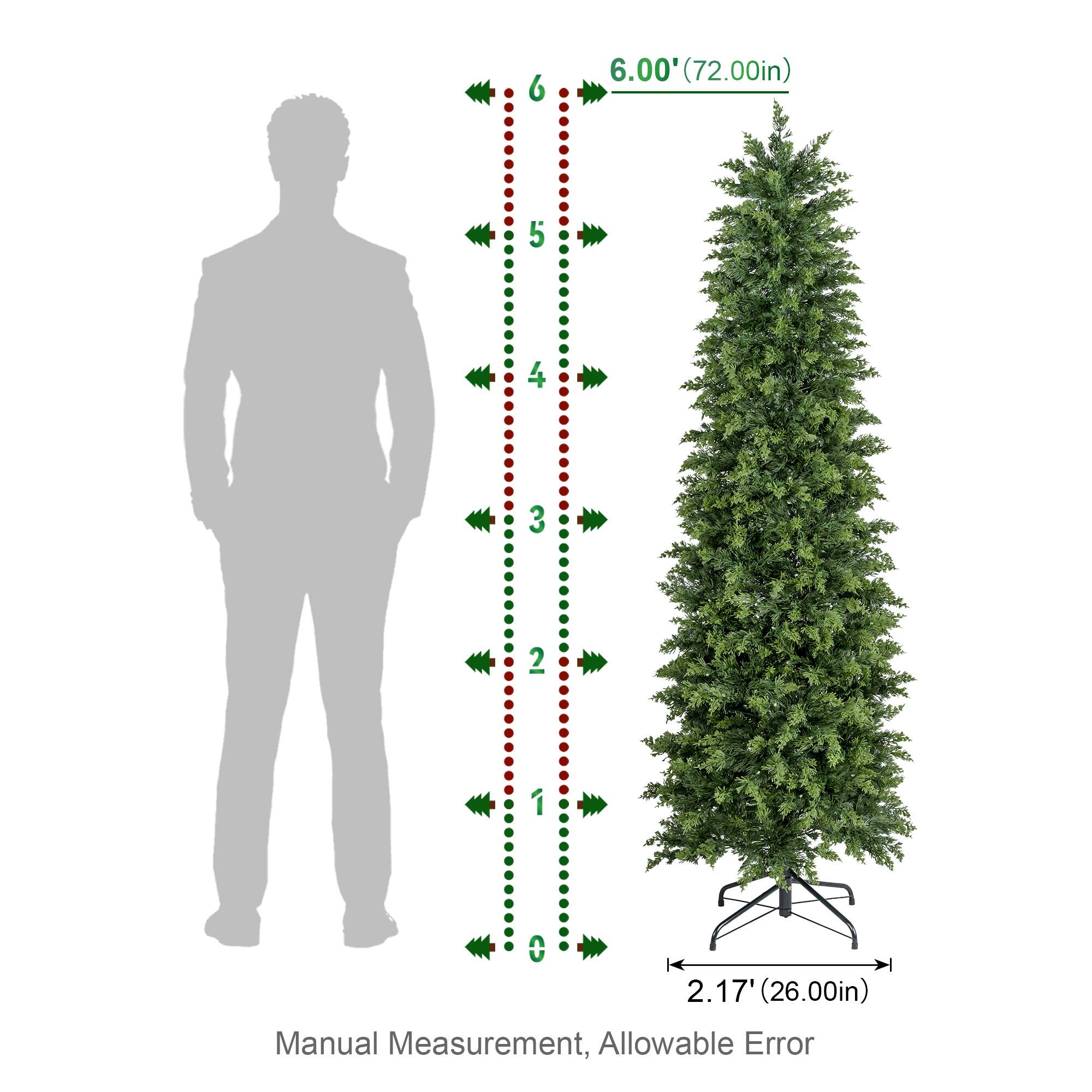 6.00' (72.00in)  
2.17' (26.00in) Manual Measurement, Allowable Error