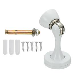Unique Bargains - High-Quality Magnetic Door Stopper with Screws, Wall Protector for Home Office Floor Mounting, Durable & Strong - White