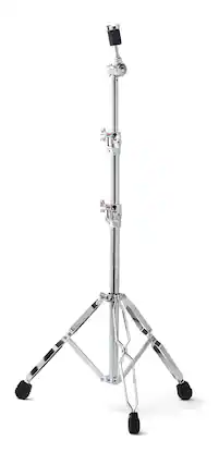 Front. Gibraltar Hardware - 6000 Series Heavy Double Braced Straight Cymbal Stand, with Three Tier Stand Hinged Height Adjustment.