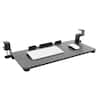 Front. Mount-It! - Adjustable Keyboard and Mouse Tray Clamp – Ergonomic Under-Desk Platform, Black - Black.