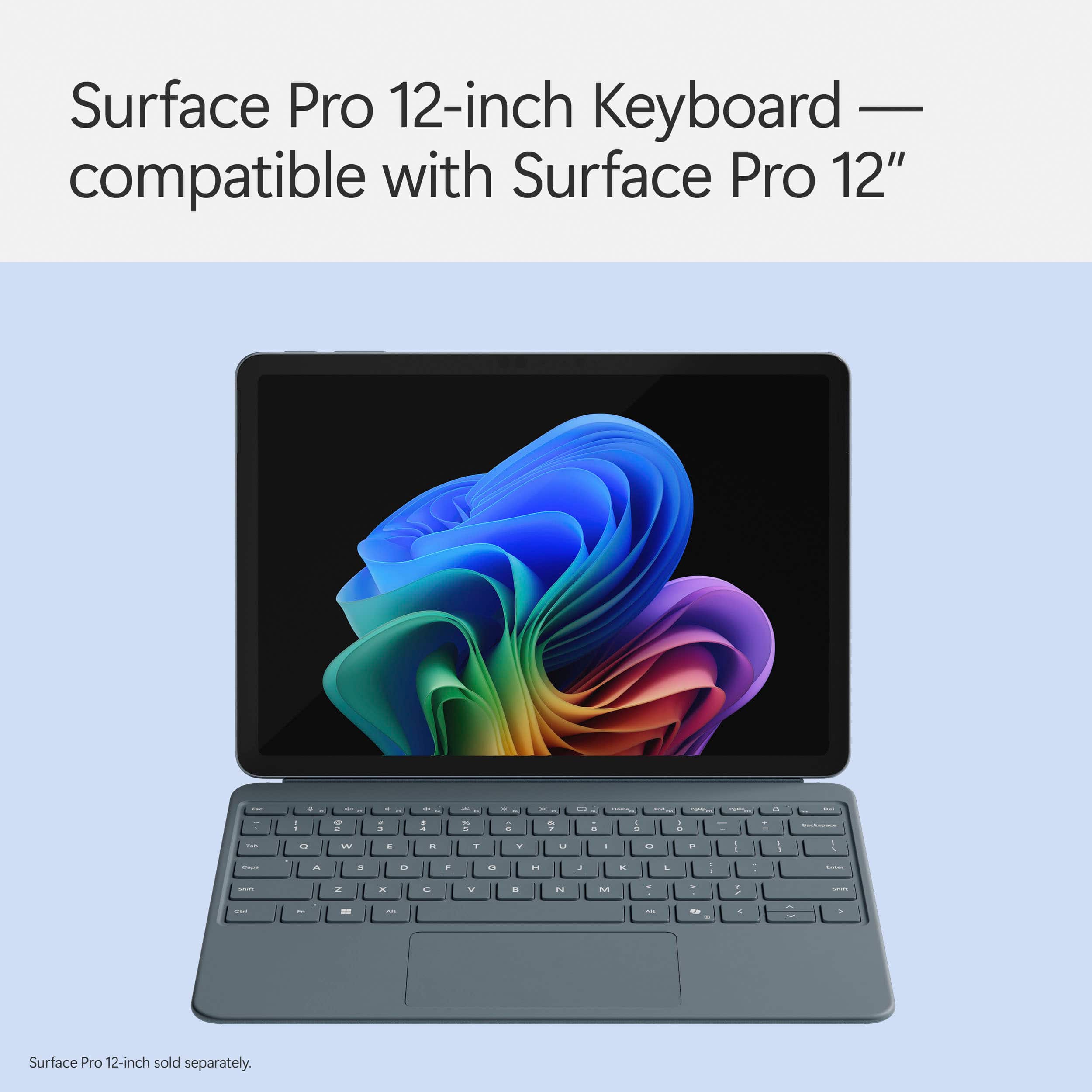 Surface Pro 12-inch Keyboard - Compatible with Surface Pro 12" - ! . : - - - 4 W - . - - - 1 - - - . - - . V - - : .. : . - 1 - I 5 . - da 1 - - . - I - A . a F a a - . - 2 x a V - + M : 5 - -- - - - n J - - . Surface Pro 12-inch sold separately.