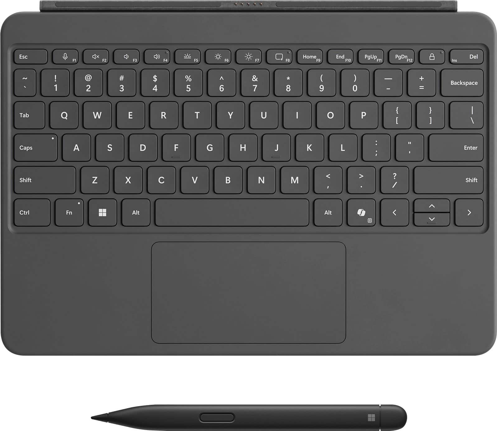 Microsoft - Surface Pro 12" Keyboard for Pro 12" with Slim Pen - Slate - Front_Zoom