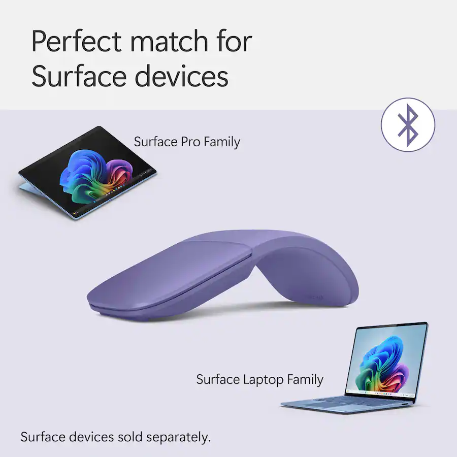 Microsoft Surface Arc Bluetooth BlueTrack Ambidextrous Mouse for PC